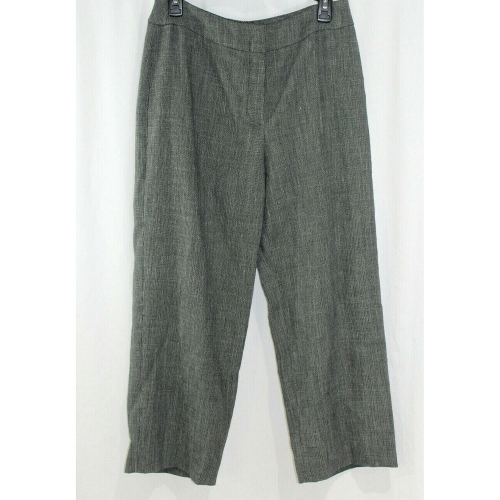 Garfield & Marks Womens Black White Blake Crop Pants 6 Made in NY